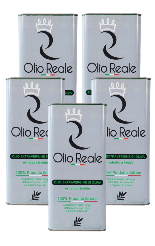 5 Lattine da 5 litri di Olio Reale Classico